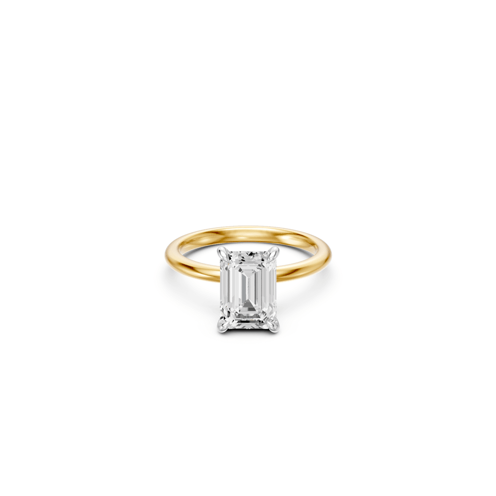 3.00ct Radiant Laboratory Grown Solitaire Ring in 18ct Yellow Gold Rings Bevilles 