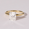 2.00ct Cushion Solitaire Laboratory Grown Diamond Ring in 18ct Yellow Gold Rings Bevilles 