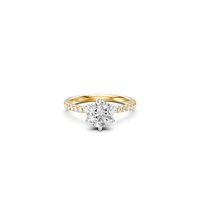 Round Brilliant Shoulder Ring with 2.25ct of Laboratory Grown Diamonds in 18ct Yellow Gold Rings Bevilles 