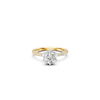 Round Brilliant Solitaire Shoulder Ring with 2.25tw of Laboratory-Grown Diamonds in 18kt Yellow and White Gold Rings Bevilles 