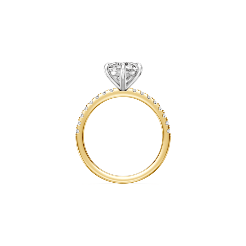 Round Brilliant Shoulder Ring with 2.25ct of Laboratory Grown Diamonds in 18ct Yellow Gold Rings Bevilles 