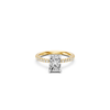 Radiant Solitaire Shoulder Ring with 2.25tw of Laboratory-Grown Diamonds in 18kt Yellow and White Gold Rings Bevilles 