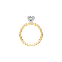 Pear Shoulder Ring with 2.25ct of Laboratory Grown Diamonds in 18ct Yellow Gold Rings Bevilles 