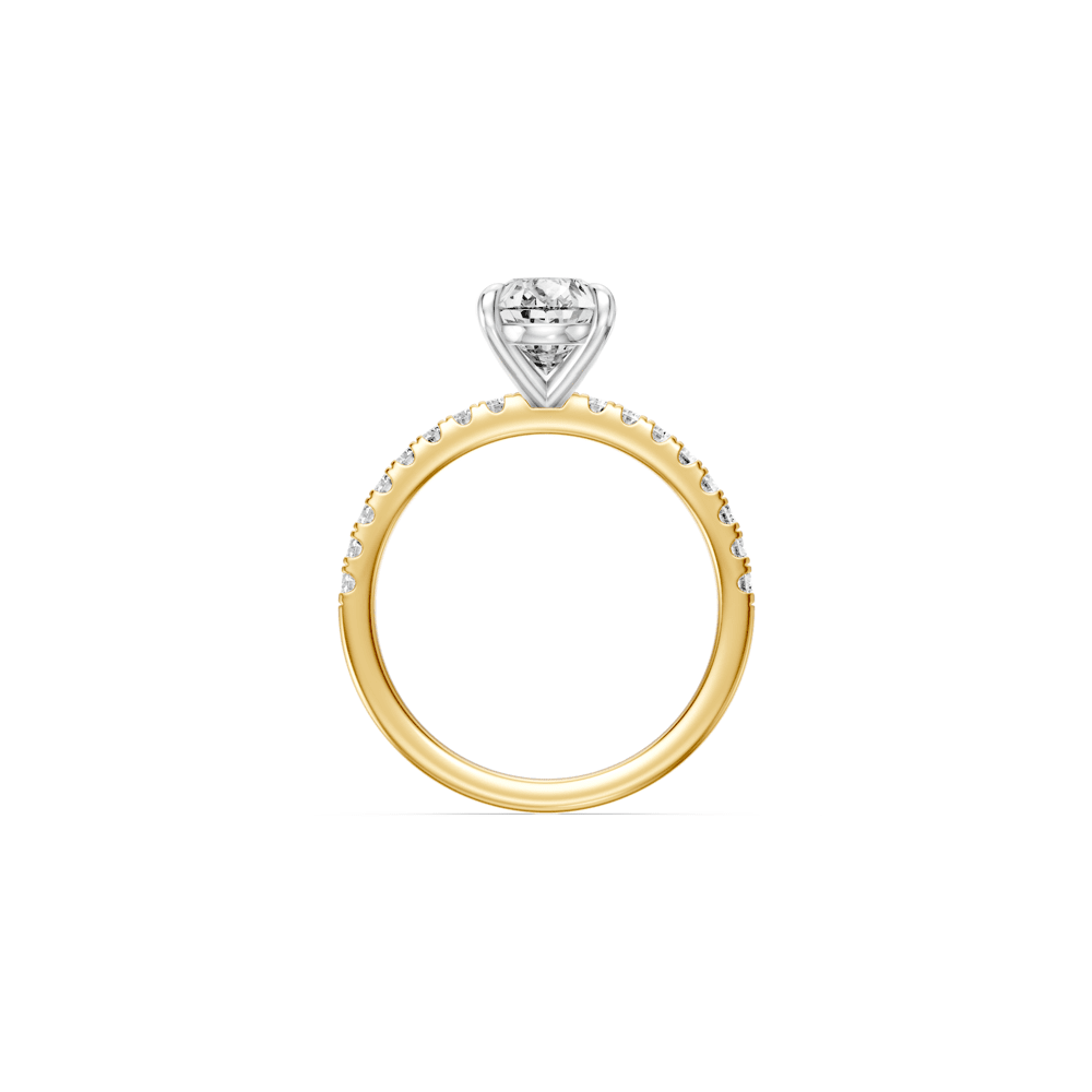 Pear Shoulder Ring with 2.25ct of Laboratory Grown Diamonds in 18ct Yellow Gold Rings Bevilles 