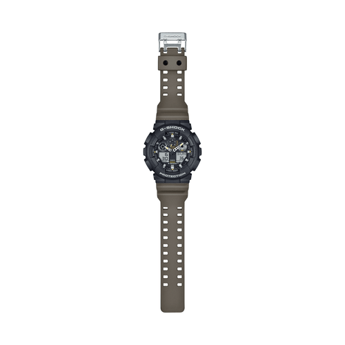Casio G Shock Black and Beige Digital Watch GA100TU-1A3 Watches Casio G Shock 