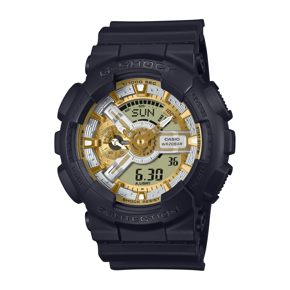 Casio G Shock Black and Gold Digital Watch GA110CD-1A9 Watches Casio G Shock 