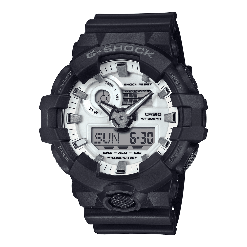 Casio G Shock Black and White Digital Watch GA700WD-1A Watches Casio G Shock 