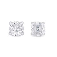 0.15tw Laboratory-Grown Diamond Solitaire Stud Earrings in Sterling Silver and Platinum Earrings Bevilles 