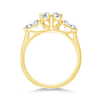 3 Stone Pear Ring with 2.00tw of Laboratory-Grown Diamonds in 9kt Yellow Gold Rings Bevilles 