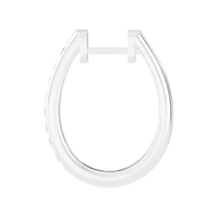 Channel Hoop Earrings with 1/2ct of Laboratory Grown Diamonds in Rhodium Plated Sterling Silver Earrings Bevilles 