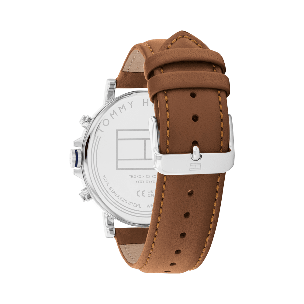 Tommy Hilfiger Tyson Brown Leather Parchment Dial Men's Watch 1792143 Watches Tommy Hilfiger 