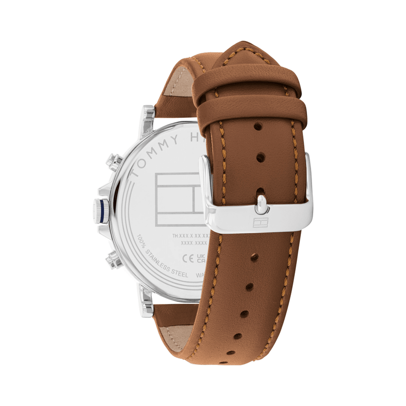 Tommy Hilfiger Tyson Brown Leather Parchment Dial Men's Watch 1792143 Watches Tommy Hilfiger 