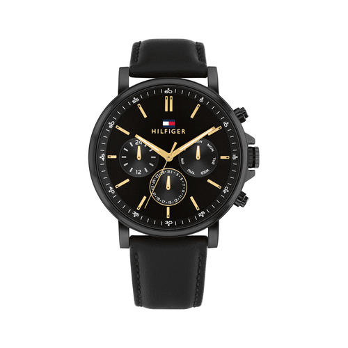 Tommy Hilfiger Tyson Black Leather Black Dial Men's Watch 1792144 Watches Tommy Hilfiger 