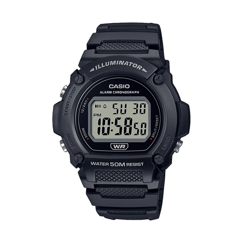 Casio Digital Chronograph Black Watch W219H-1A Watches Casio 