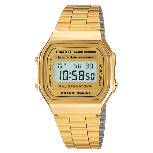 Casio Vintage Digital Gold Tone Watch A168WG-9W Watches Casio 