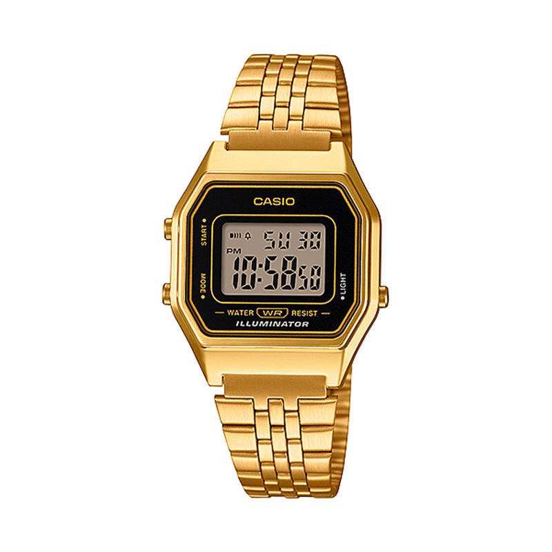 Casio Ladies Vintage Gold Digital Watch LA680WGA-1D Watches Casio 
