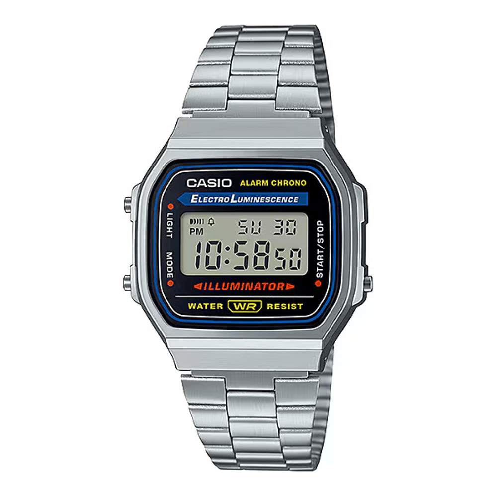 Casio Vintage Digital Silver Tone Watch A168WA-1W Watches Casio 