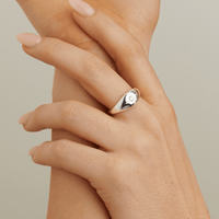 Cubic Zirconia Starburst Dome Ring in Sterling Silver Rings Bevilles 