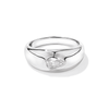 Cubic Zirconia Pear Dome Ring in Sterling Silver Rings Bevilles 