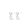 Cubic Zirconia Drop Stud Earrings in Sterling Silver Earrings Bevilles 