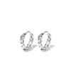 Braided Huggie Earrings in Sterling Silver Earrings Bevilles 
