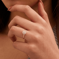 Multi Round Halo Ring with 0.12tw of Diamonds in 9kt Yellow Gold Rings Bevilles 