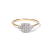 Multi Cushion Halo Ring with 0.12tw of Diamonds in 9kt Yellow Gold Rings Bevilles 