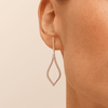 Cubic Zirconia Pave Flame Drop Stud Earrings in Sterling Silver Earrings Bevilles 
