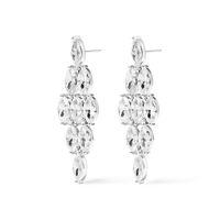 Cubic Zirconia Marquise Waterfall Stud Earrings in Sterling Silver Earrings Bevilles 