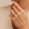 Cubic Zirconia Crossover Ring in Sterling Silver Rings Bevilles 