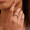 Cubic Zirconia Crossover Ring in Sterling Silver Rings Bevilles 