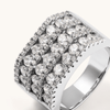 Cubic Zirconia Pave Square Signet Ring in Sterling Silver Rings Bevilles 