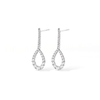 Fancy Teardrop Drop Stud Earrings with 1.25tw of Laboratory-Grown Diamonds in Sterling Silver and Platinum Earrings Bevilles 
