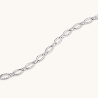 18.5cm Pavé Link Bracelet with 0.20tw of Laboratory-Grown Diamonds in Sterling Silver and Platinum Bracelets Bevilles 