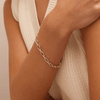 18.5cm Pavé Link Bracelet with 0.20tw of Laboratory-Grown Diamonds in Sterling Silver and Platinum Bracelets Bevilles 