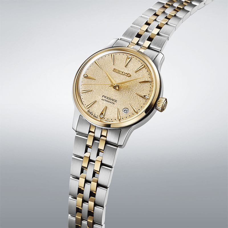 Seiko Ladies Presage Cocktail Time 2-Tone Automatic Watch SRPL64J Watches Seiko 