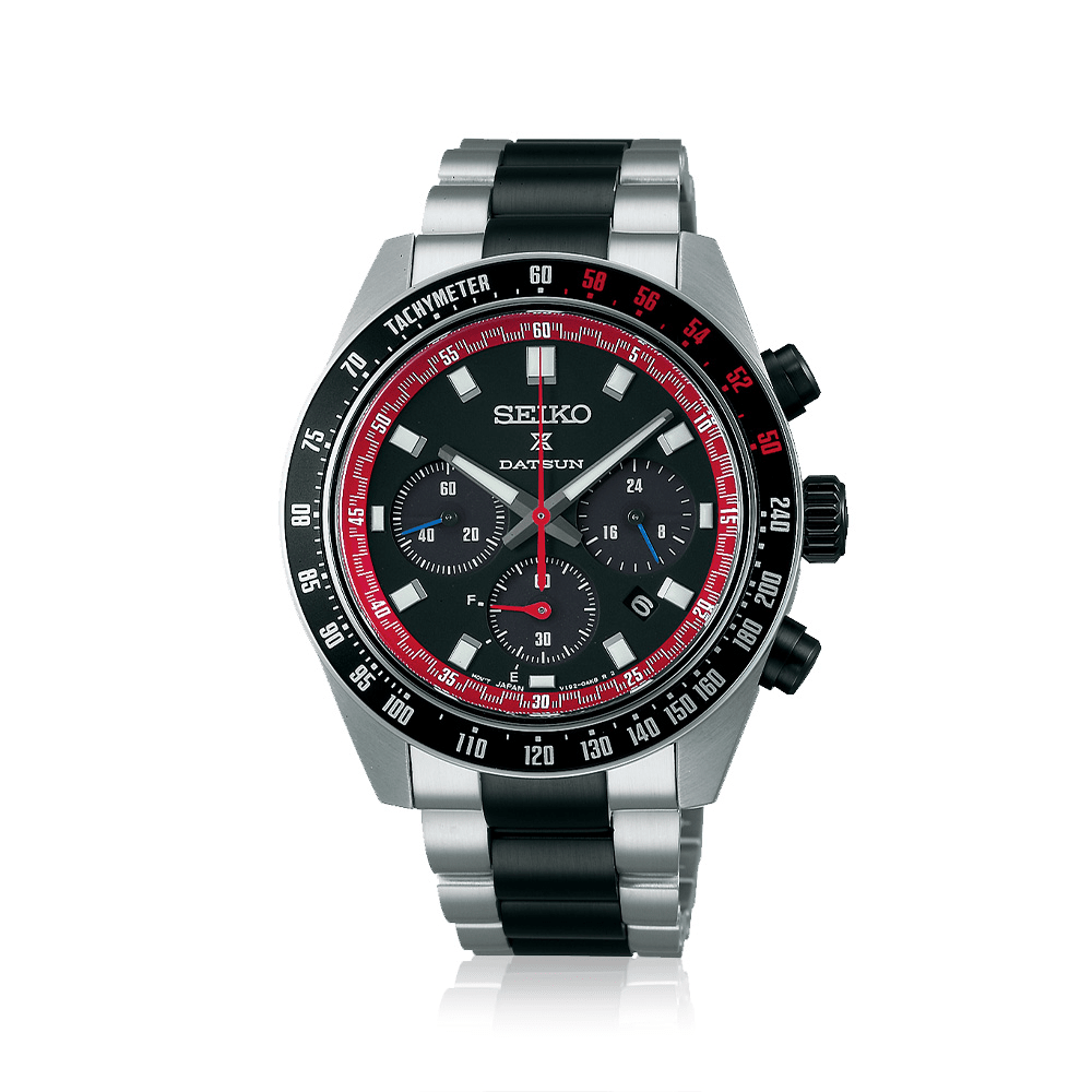 Seiko Men's Limited Edition Datsun Prospex Speedtimer Solar Watch SSC957P Watches Seiko 