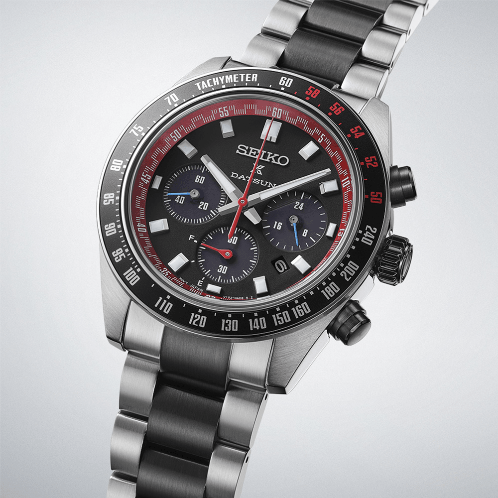 Seiko Men's Limited Edition Datsun Prospex Speedtimer Solar Watch SSC957P Watches Seiko 