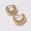 Midi Croissant Huggie Earrings in 18kt Gold Plated Sterling Silver Earrings Bevilles 