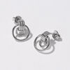 Double Strand Door Knocker Stud Earrings in Sterling Silver Earrings Bevilles 