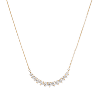45cm Curved Bar Necklace with 2.00tw of Laboratory-Grown Diamonds in 9kt Yellow Gold Pendants Bevilles 