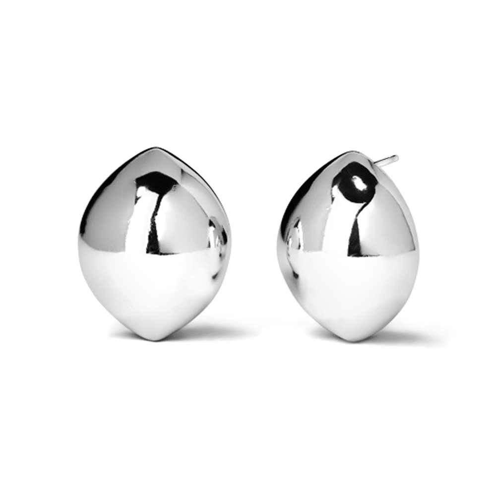 Domed Pebbled Studs in Sterling Silver Earrings Bevilles 