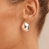 Domed Pebbled Studs in Sterling Silver Earrings Bevilles 