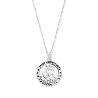 45cm St Christopher Necklace in Sterling Silver Pendants Bevilles 