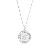 45cm St Christopher Necklace in Sterling Silver Pendants Bevilles 
