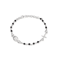 21cm Virgin Mary Medal And Cross Charm Bracelet in Sterling Silver Bracelets Bevilles 
