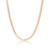 Herringbone 45cm Chain Necklace in 18kt Gold Plated Sterling Silver Necklaces Bevilles 