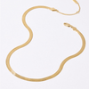 Herringbone 45cm Chain Necklace in 18kt Gold Plated Sterling Silver Necklaces Bevilles 