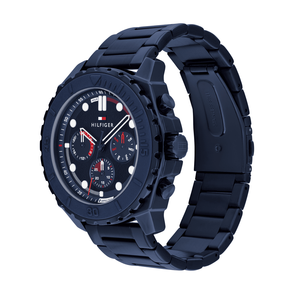 Tommy Hilfiger Morgan Ionic Plated Blue Steel Navy Dial Men's Watch 1710691 Watches Tommy Hilfiger 