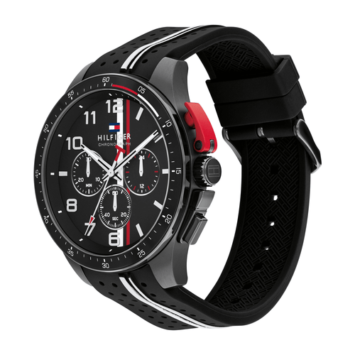Tommy Hilfiger Bank Black Silicone Black Dial Men's Watch 1792168 Watches Tommy Hilfiger 
